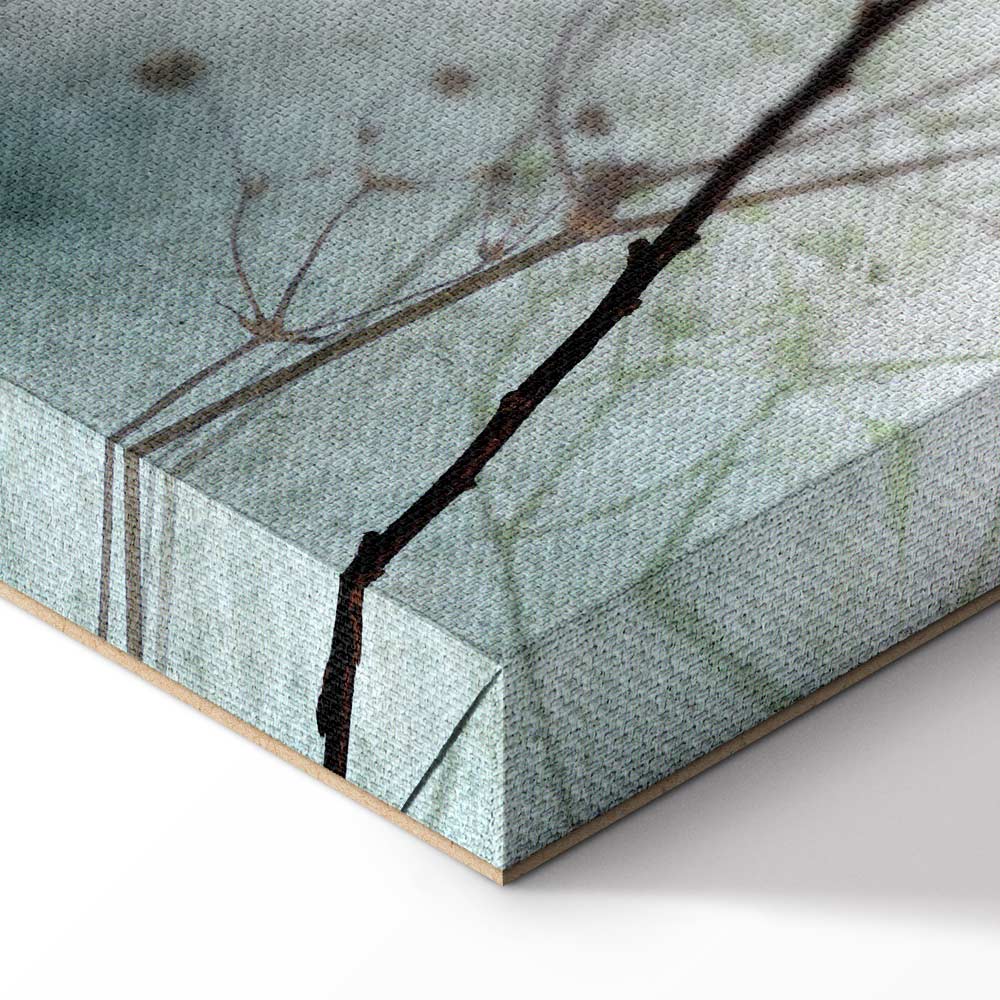 Foggy Lunaria Floral Vertical Canvas Print