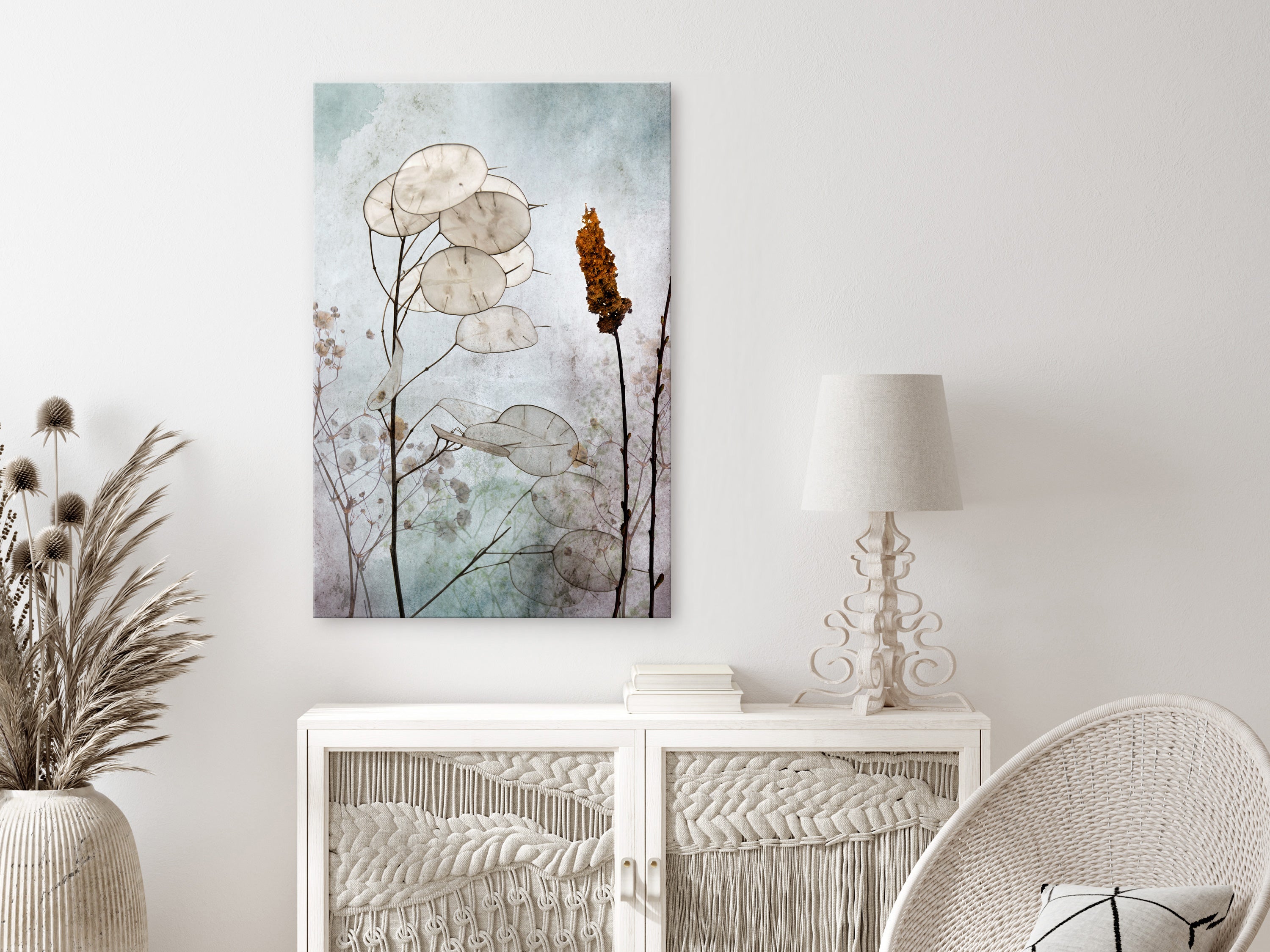 Canvas Print Lunaria Fruits (1 Part) Vertical