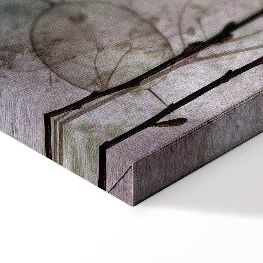 Lunaria Fruits Botanical Vertical Canvas Print