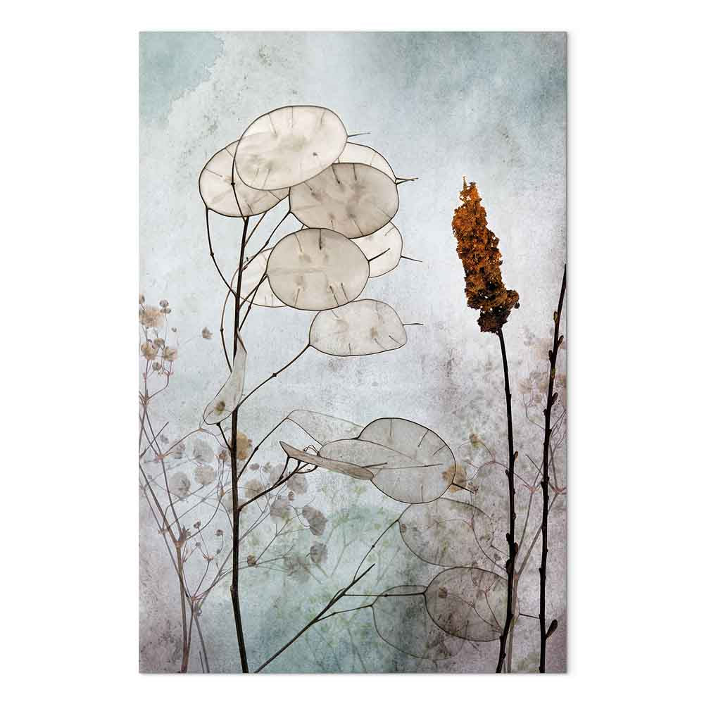 Lunaria Fruits Botanical Vertical Canvas Print