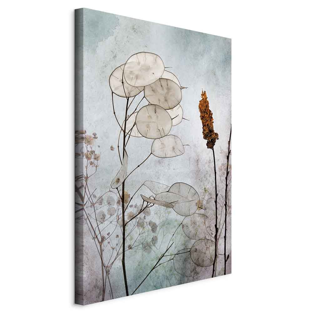Lunaria Fruits Botanical Vertical Canvas Print
