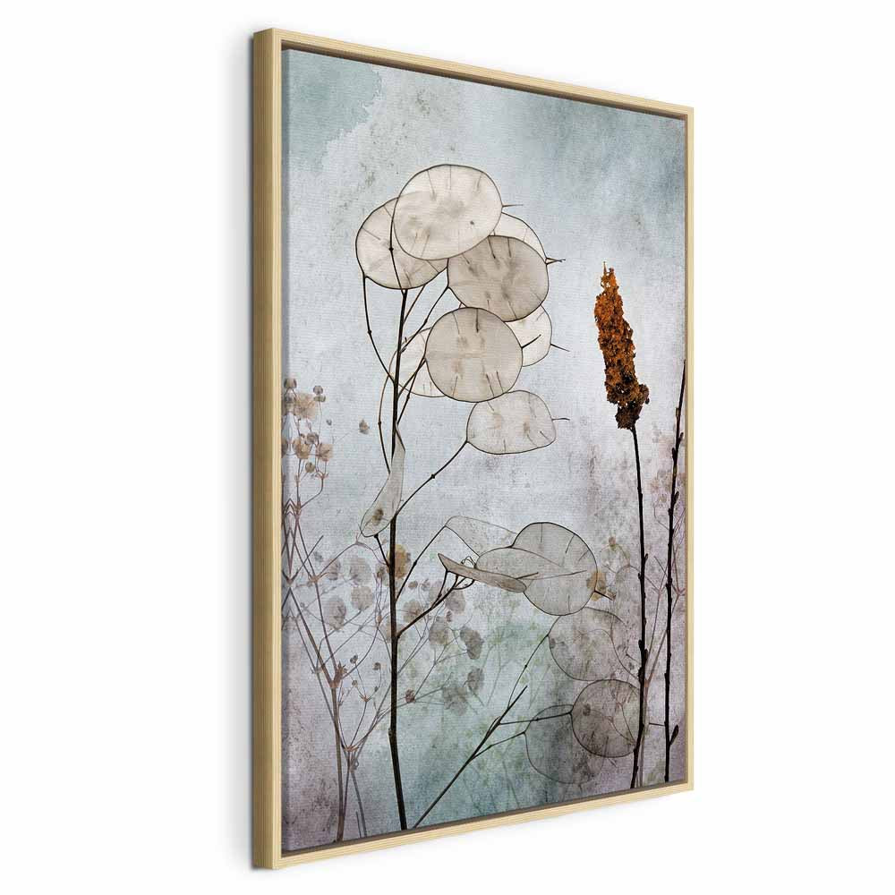 Lunaria Fruits Botanical Vertical Canvas Print