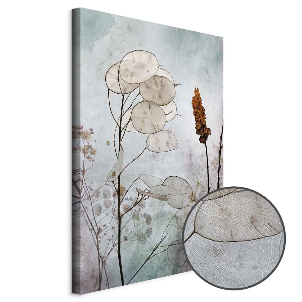 Lunaria Fruits Botanical Vertical Canvas Print