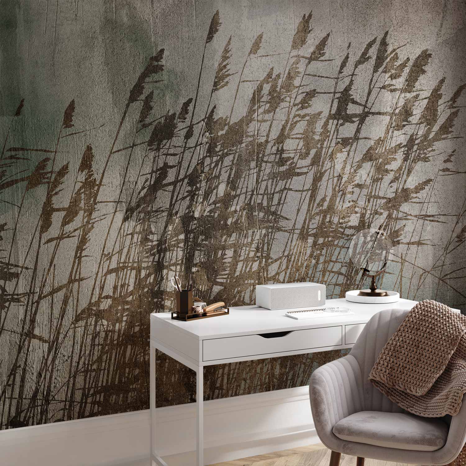 Water Grasses Field Nature Wall Mural