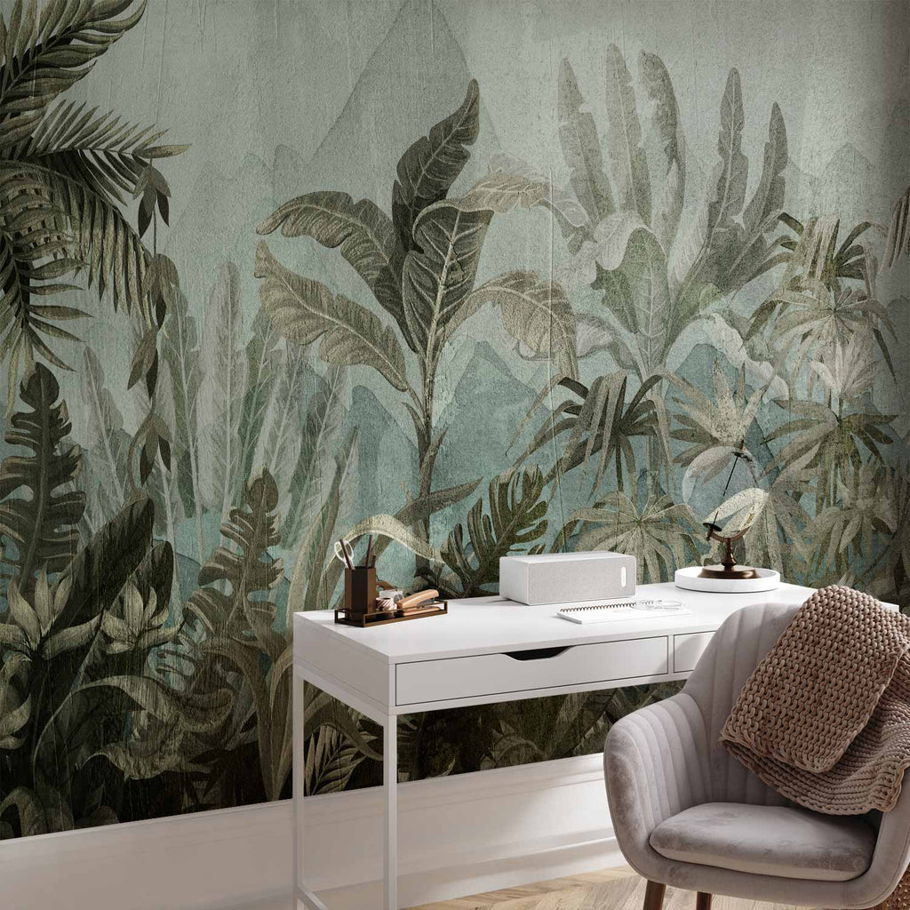 Mountain Jungle Landscape Wall Mural