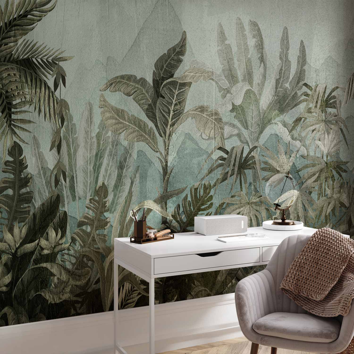 Mountain Jungle Landscape Wall Mural