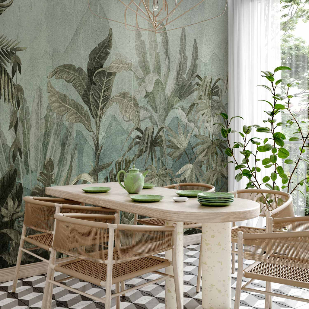 Mountain Jungle Landscape Wall Mural