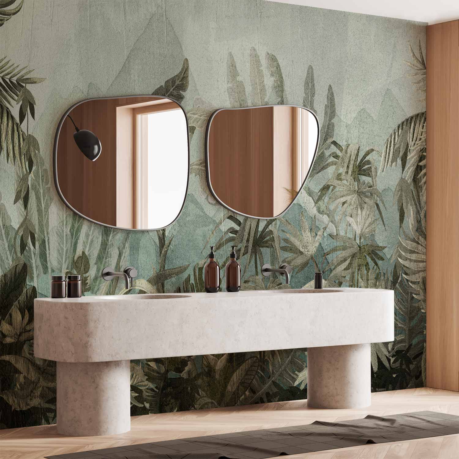 Mountain Jungle Landscape Wall Mural