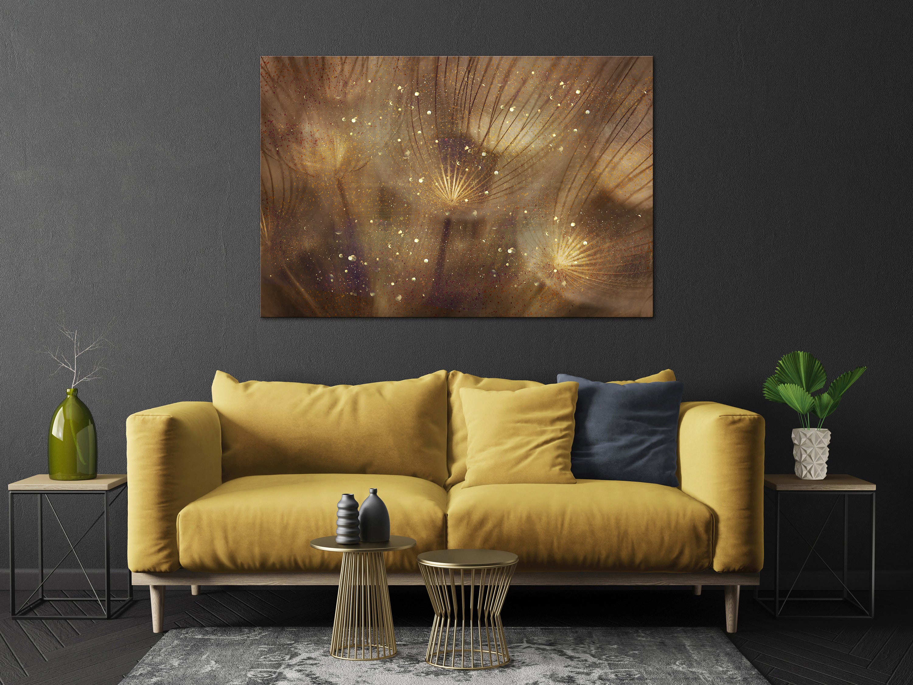 Canvas Prints Golden Dandelions Wide