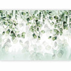 Light Green Leaves Nature Wall Mural