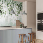 Light Green Leaves Nature Wall Mural