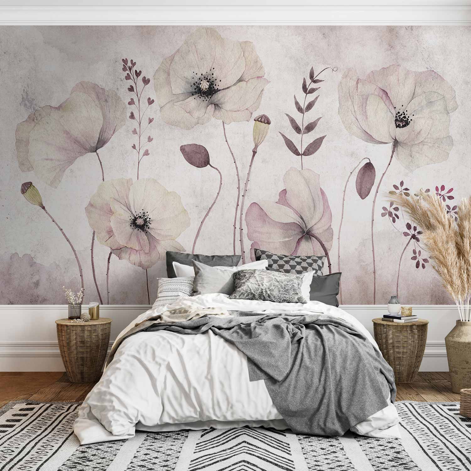 Watercolour Floral Moment Wall Mural