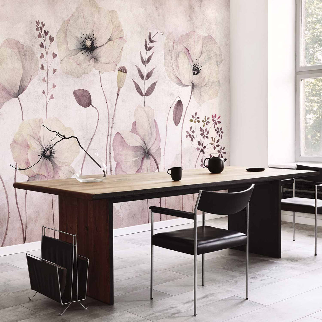 Watercolour Floral Moment Wall Mural