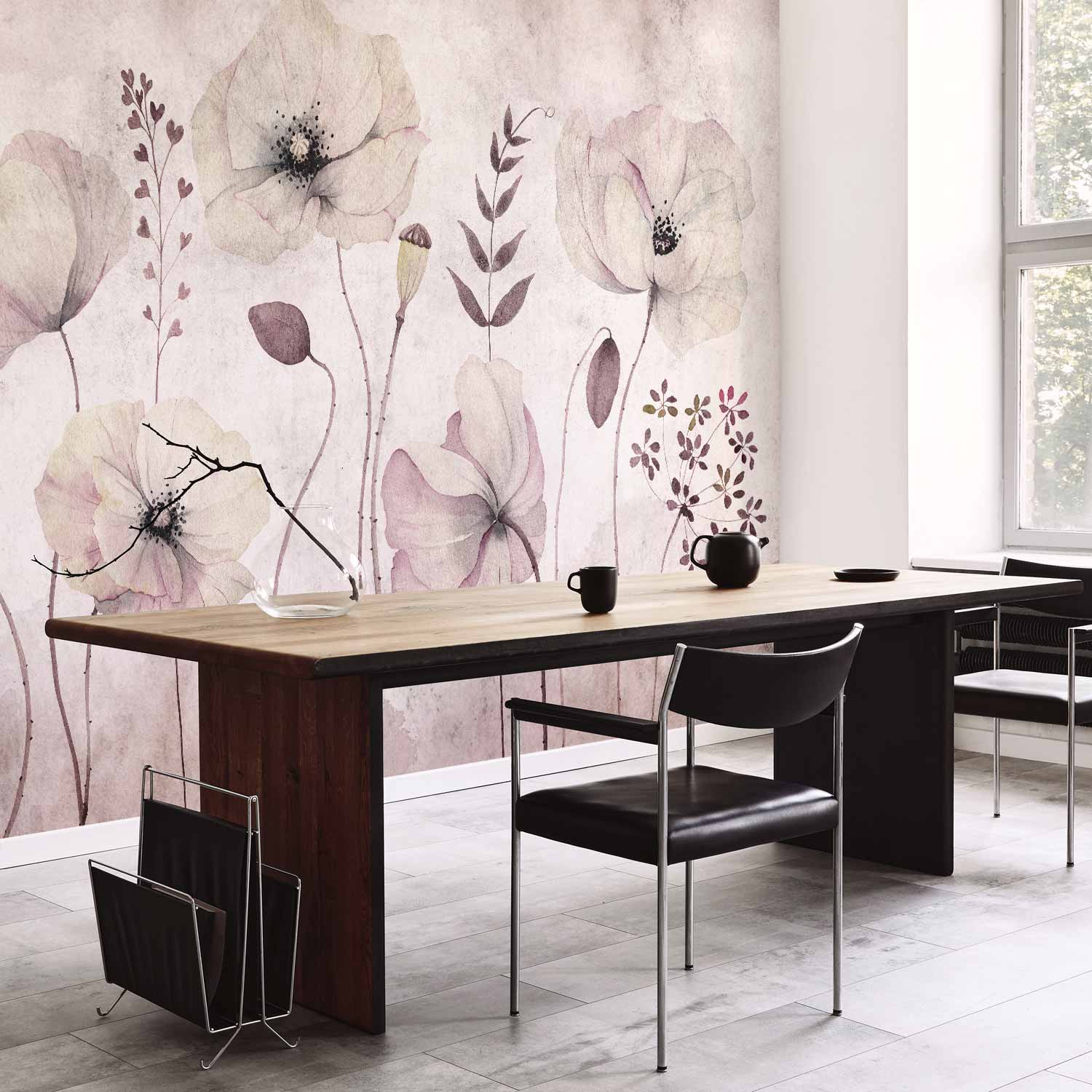 Watercolour Floral Moment Wall Mural