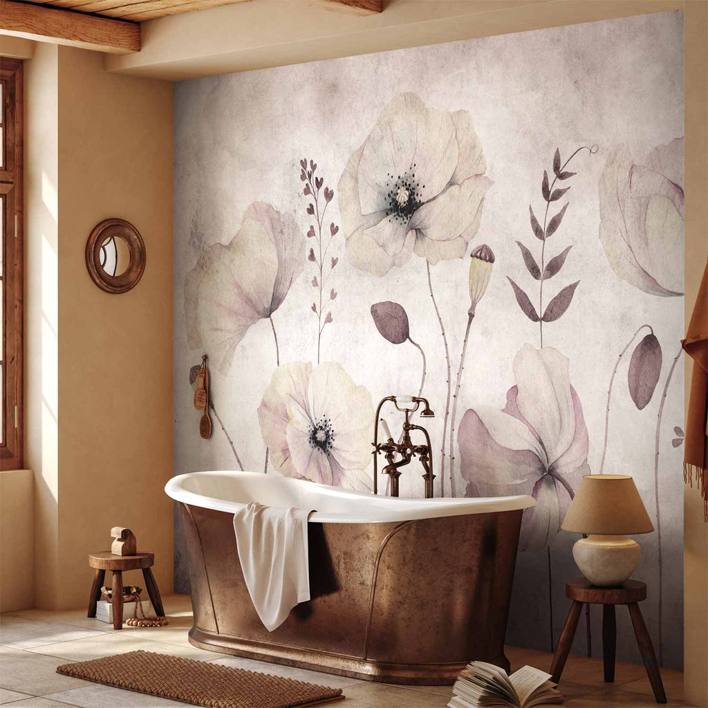 Watercolour Floral Moment Wall Mural