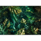 Emerald Jungle Leaves Wall Mural