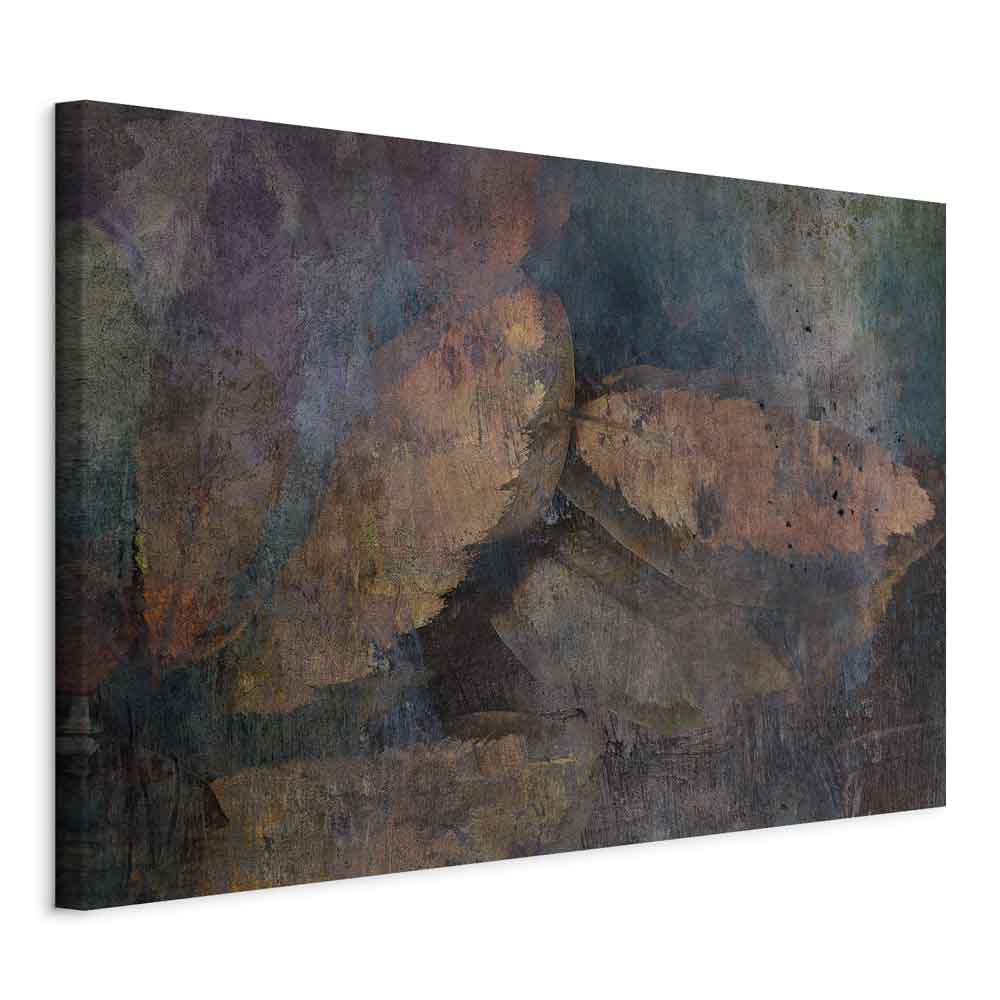 Copper Leaf Abstract Texture Canvas Print