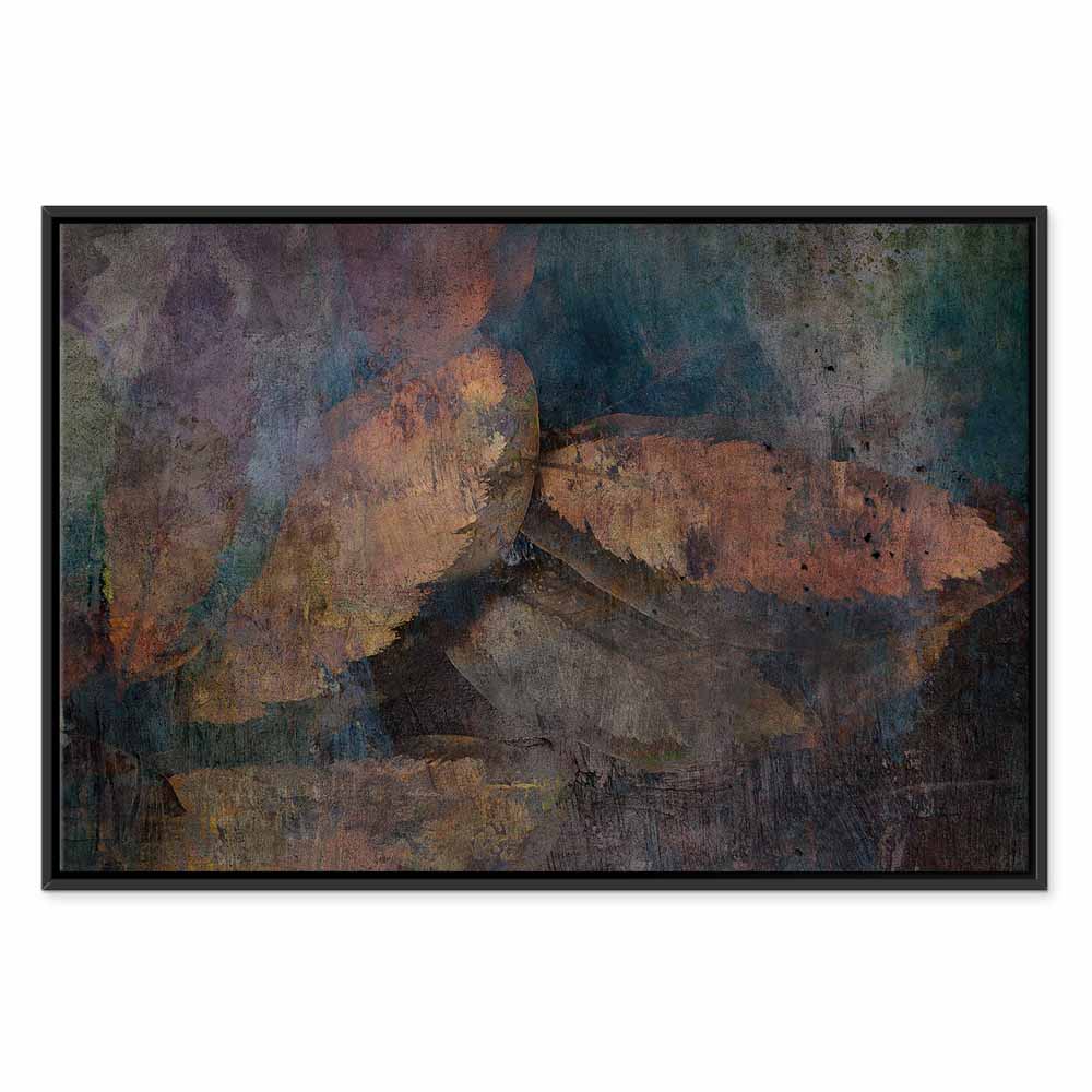 Copper Leaf Abstract Texture Canvas Print