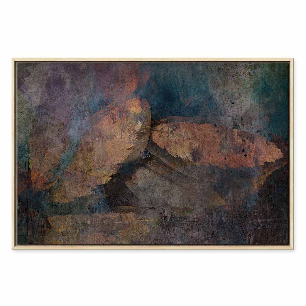 Copper Leaf Abstract Texture Canvas Print
