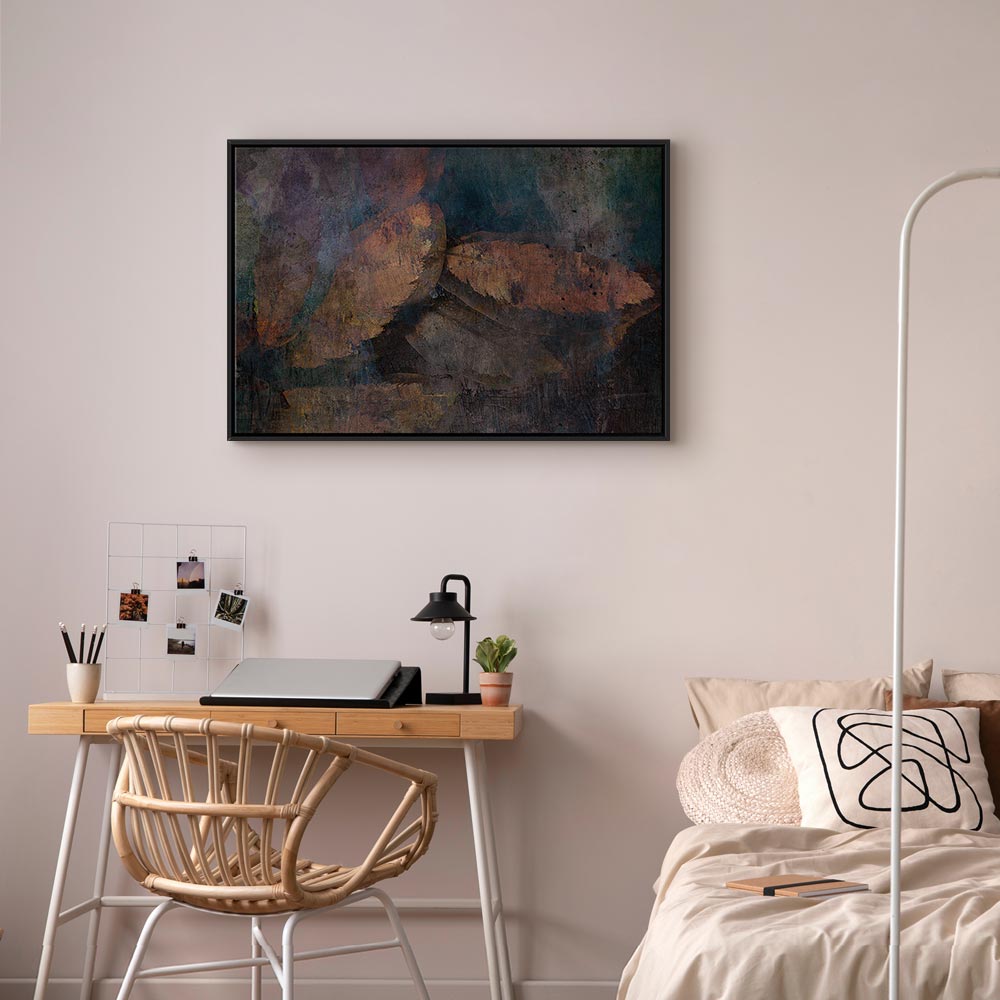 Copper Leaf Abstract Texture Canvas Print