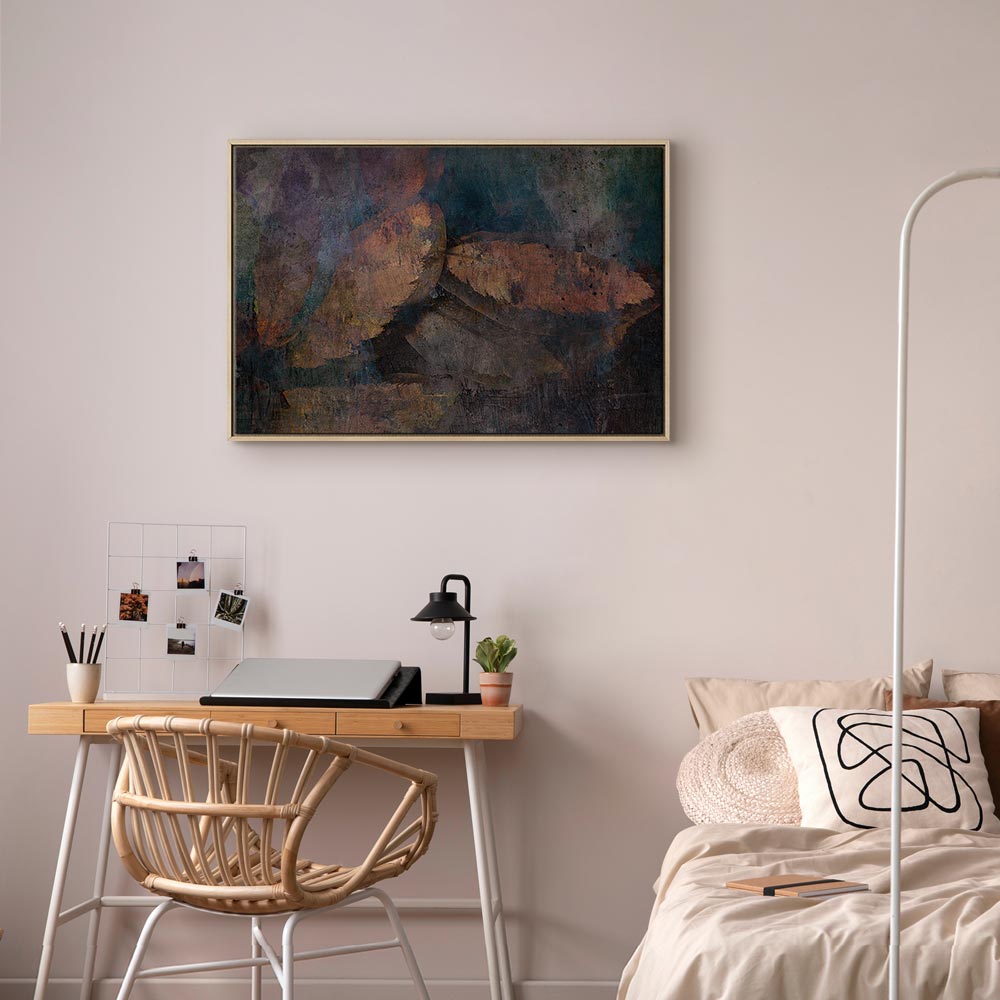 Copper Leaf Abstract Texture Canvas Print