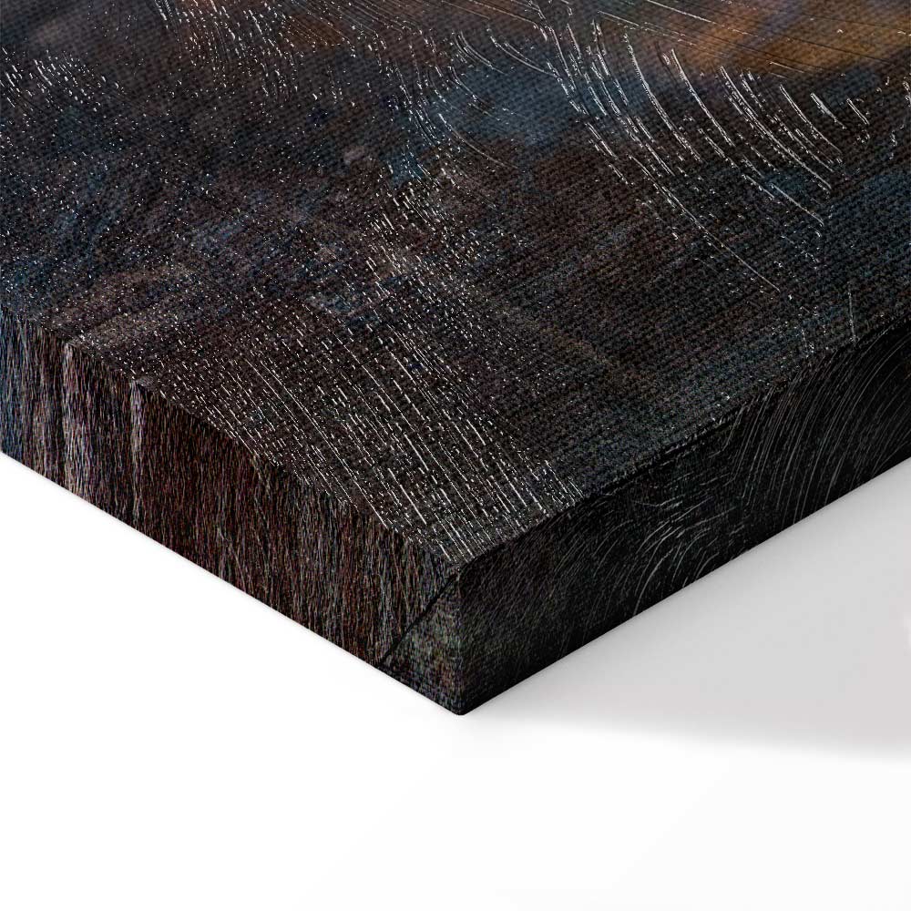 Copper Leaf Abstract Texture Canvas Print