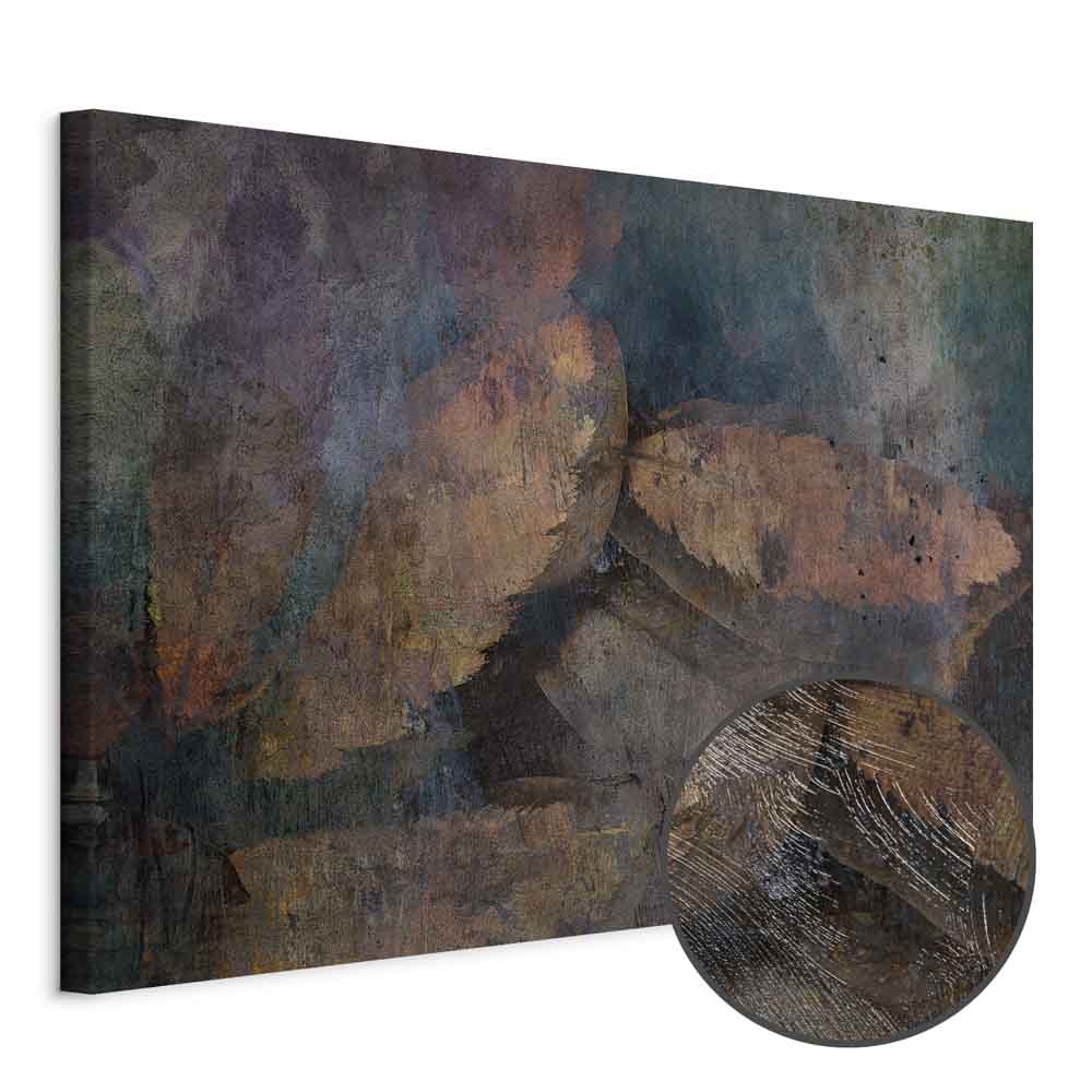 Copper Leaf Abstract Texture Canvas Print