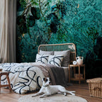 Emerald Garden Abstract Nature Wall Mural