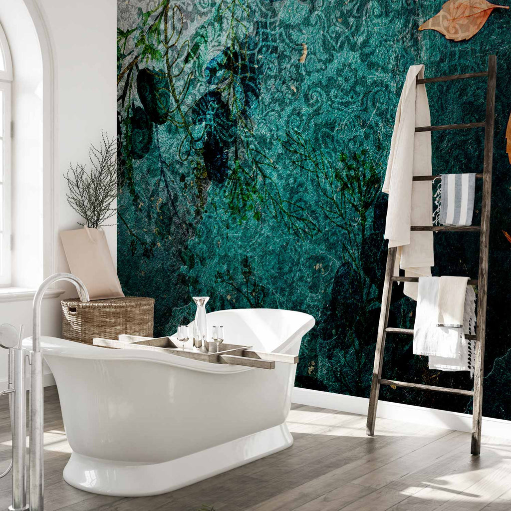 Emerald Garden Abstract Nature Wall Mural