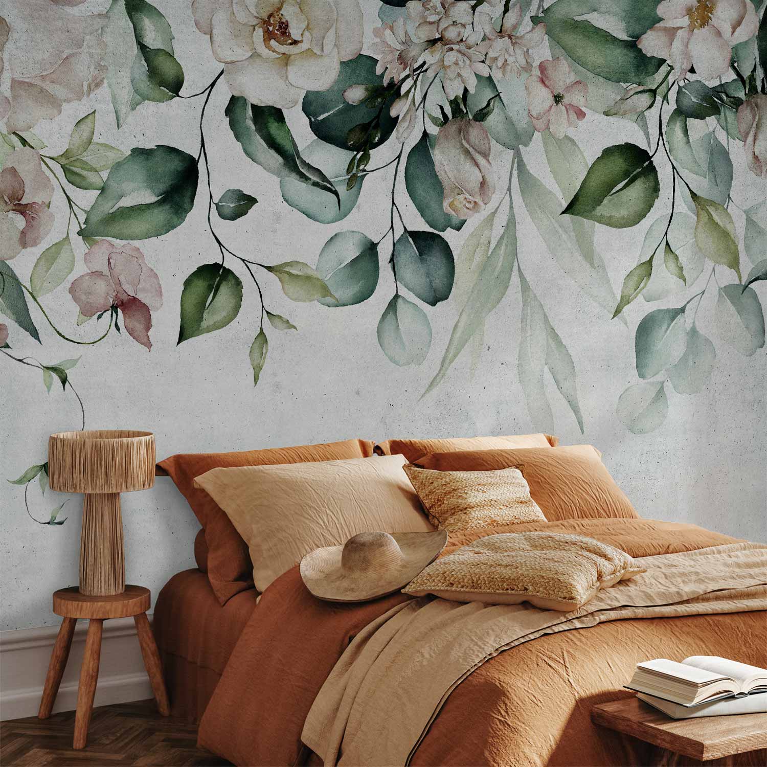 Mint Botanical Garden Floral Wall Mural