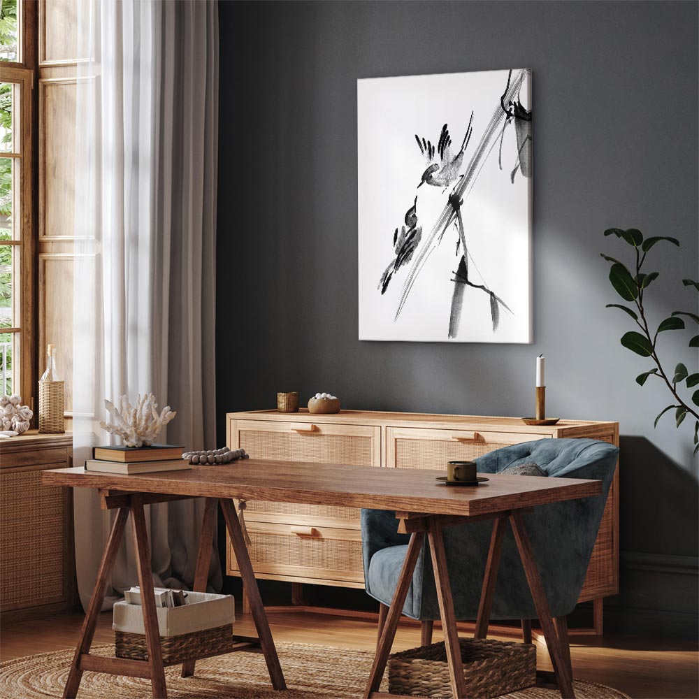 Winged Love Bird Animals Canvas Print