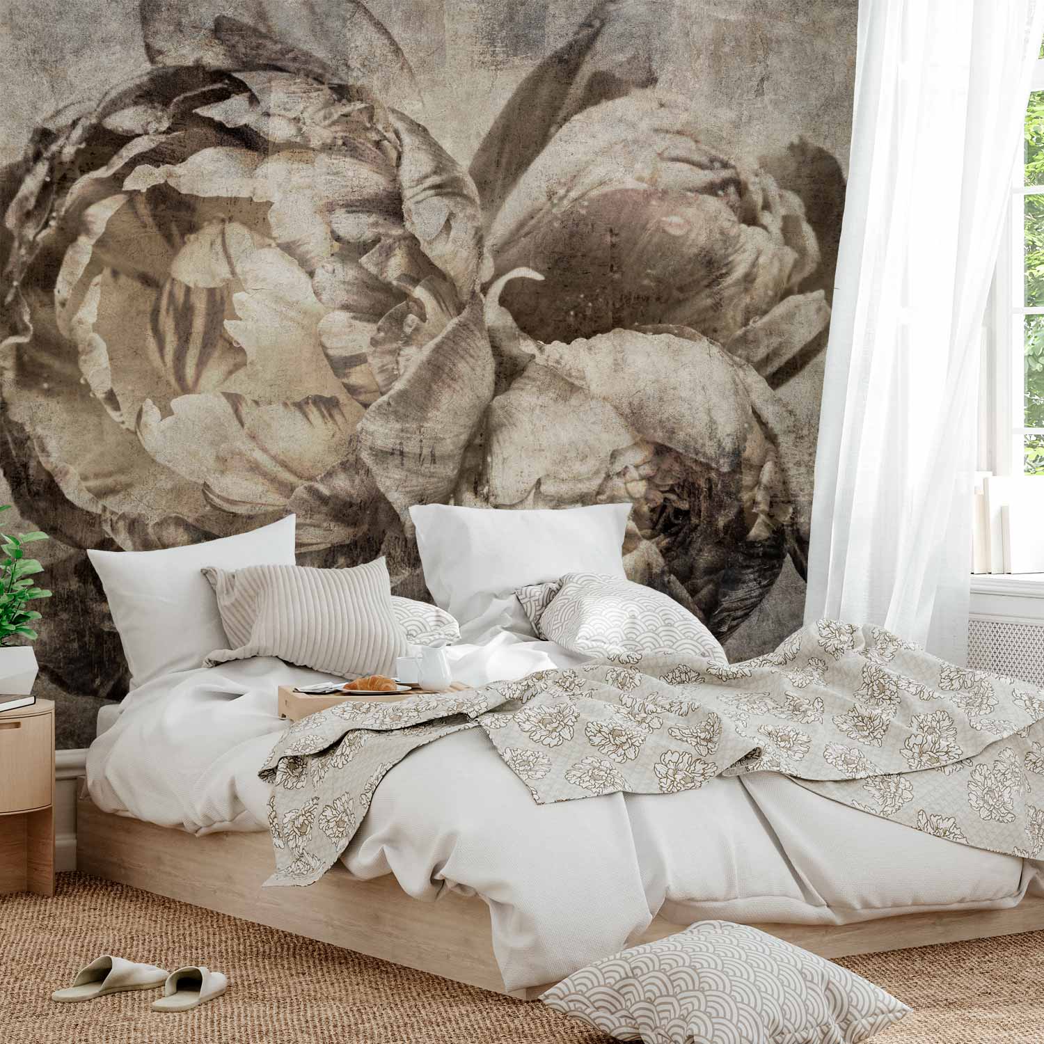 Industrial Floral Bunch Wall Mural