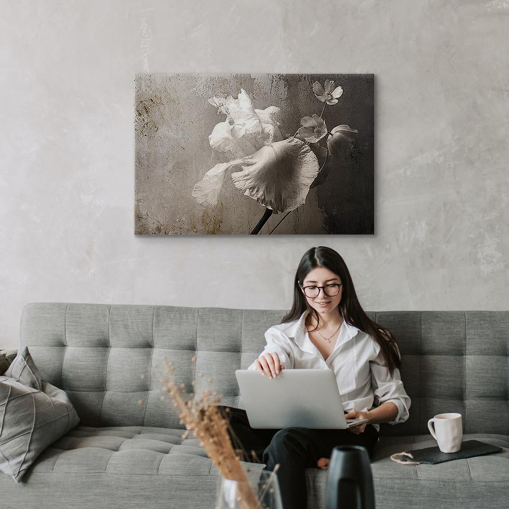 Venetian Floral Splendor Wide Canvas Print