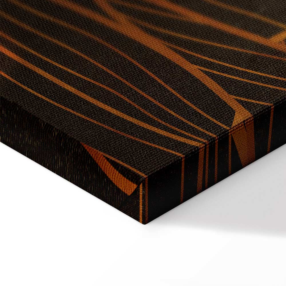 Golden Autumn Leaves Nature Canvas Print