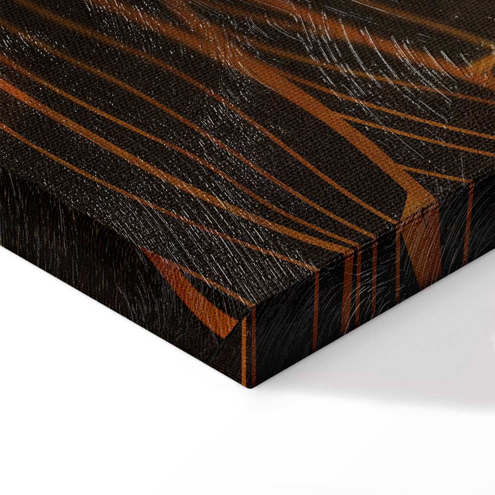 Golden Autumn Leaves Nature Canvas Print