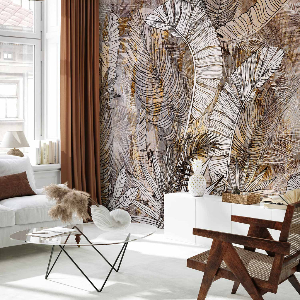 Wall Mural Leaves Honey Plumes