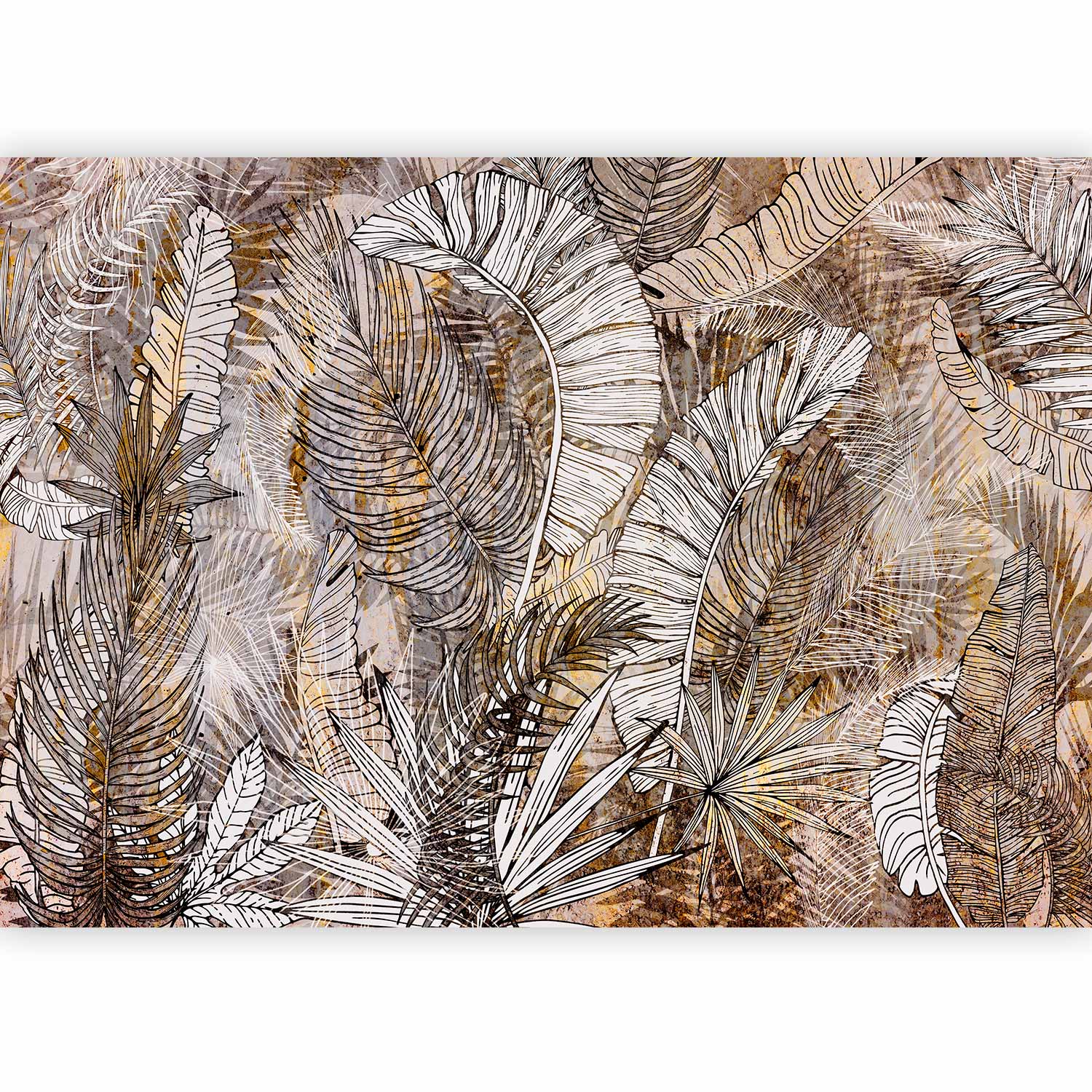Wall Mural Leaves Honey Plumes