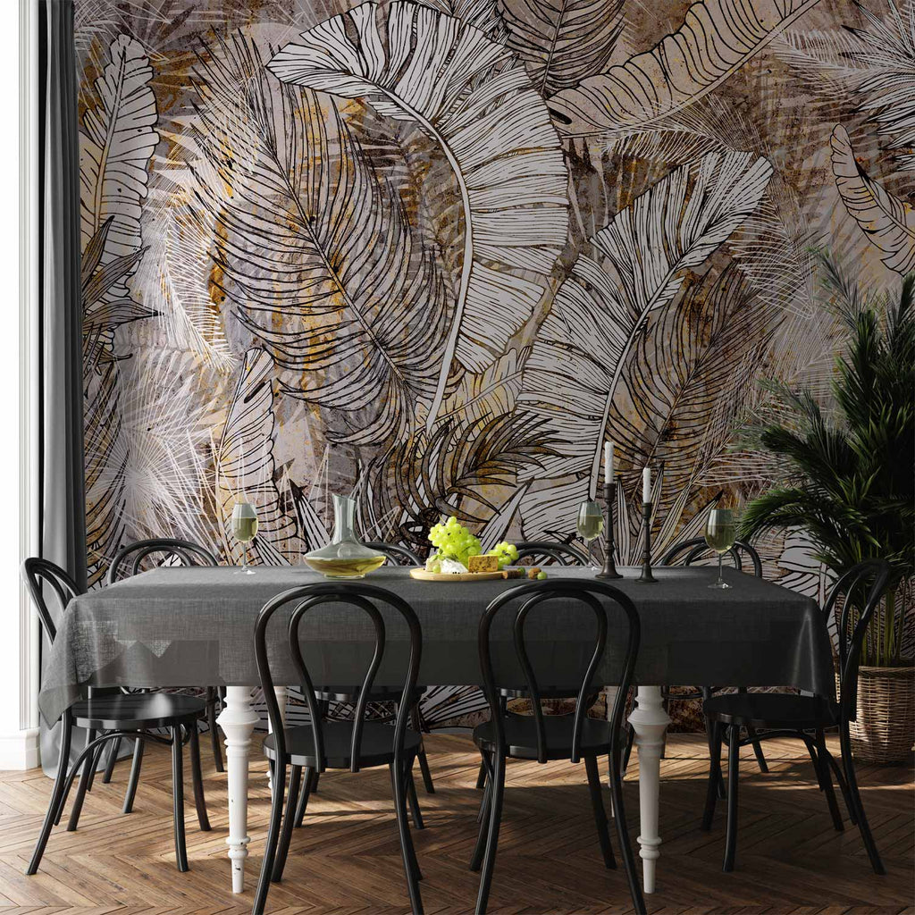 Wall Mural Leaves Honey Plumes