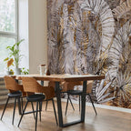 Honey Plumes Botanical Leaves Wall Mural