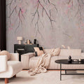 Pink Floral Wall Mural