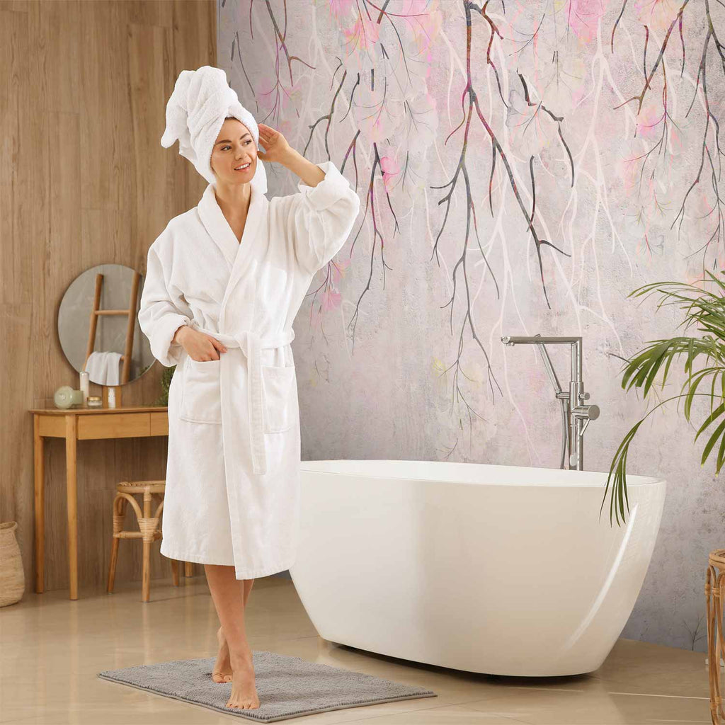 Pink Floral Wall Mural