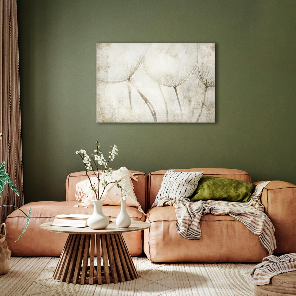 Dandelion Meadow Peaceful Canvas Print