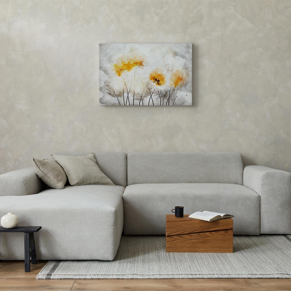 Floral Nature Texture Wide Canvas Print