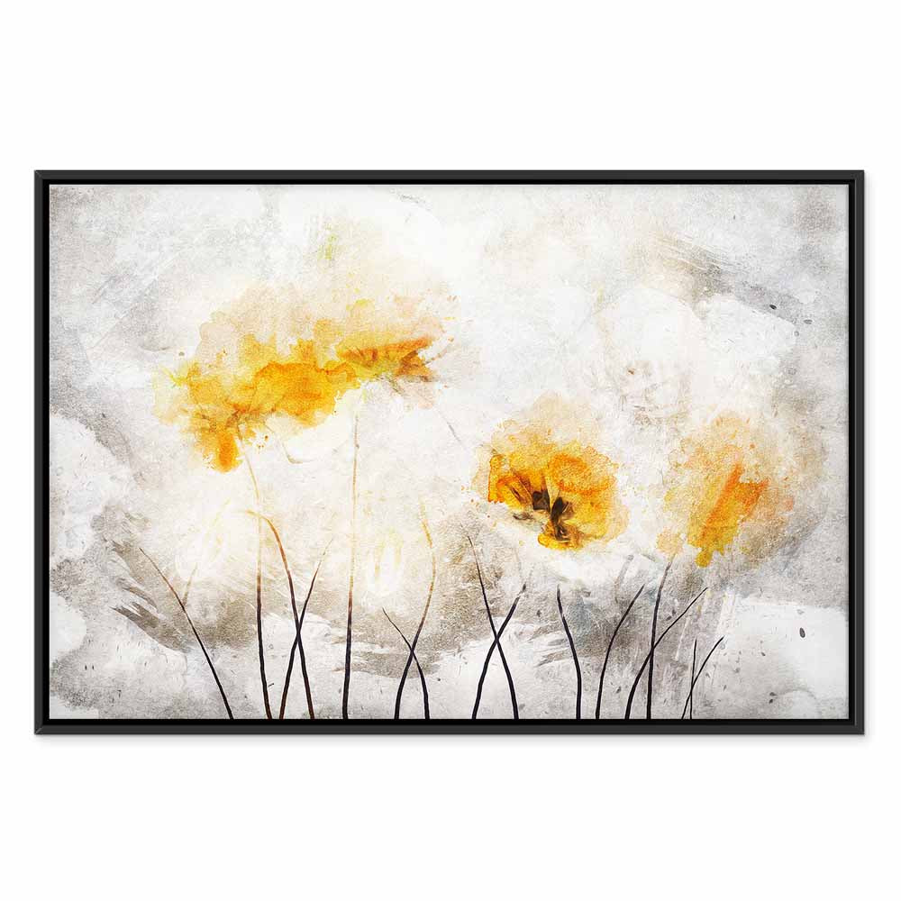 Floral Nature Texture Wide Canvas Print