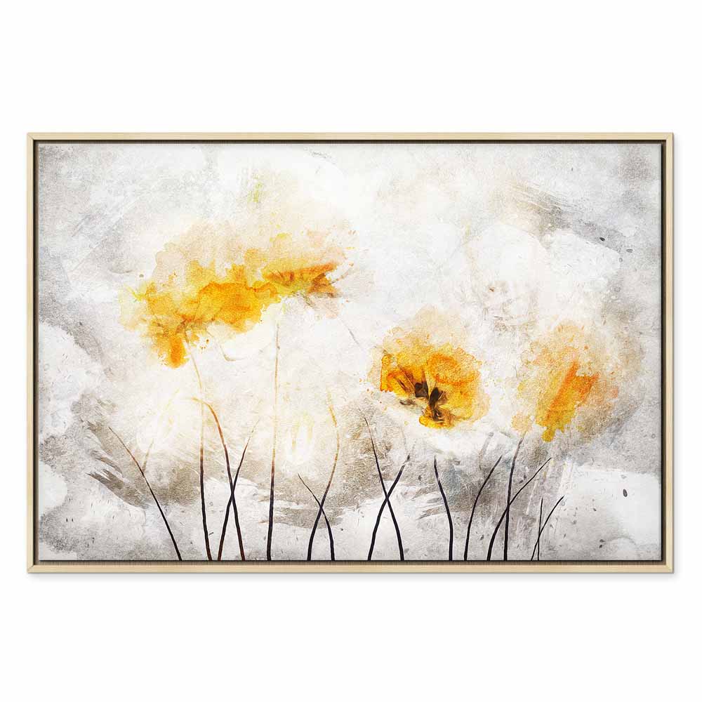 Floral Nature Texture Wide Canvas Print