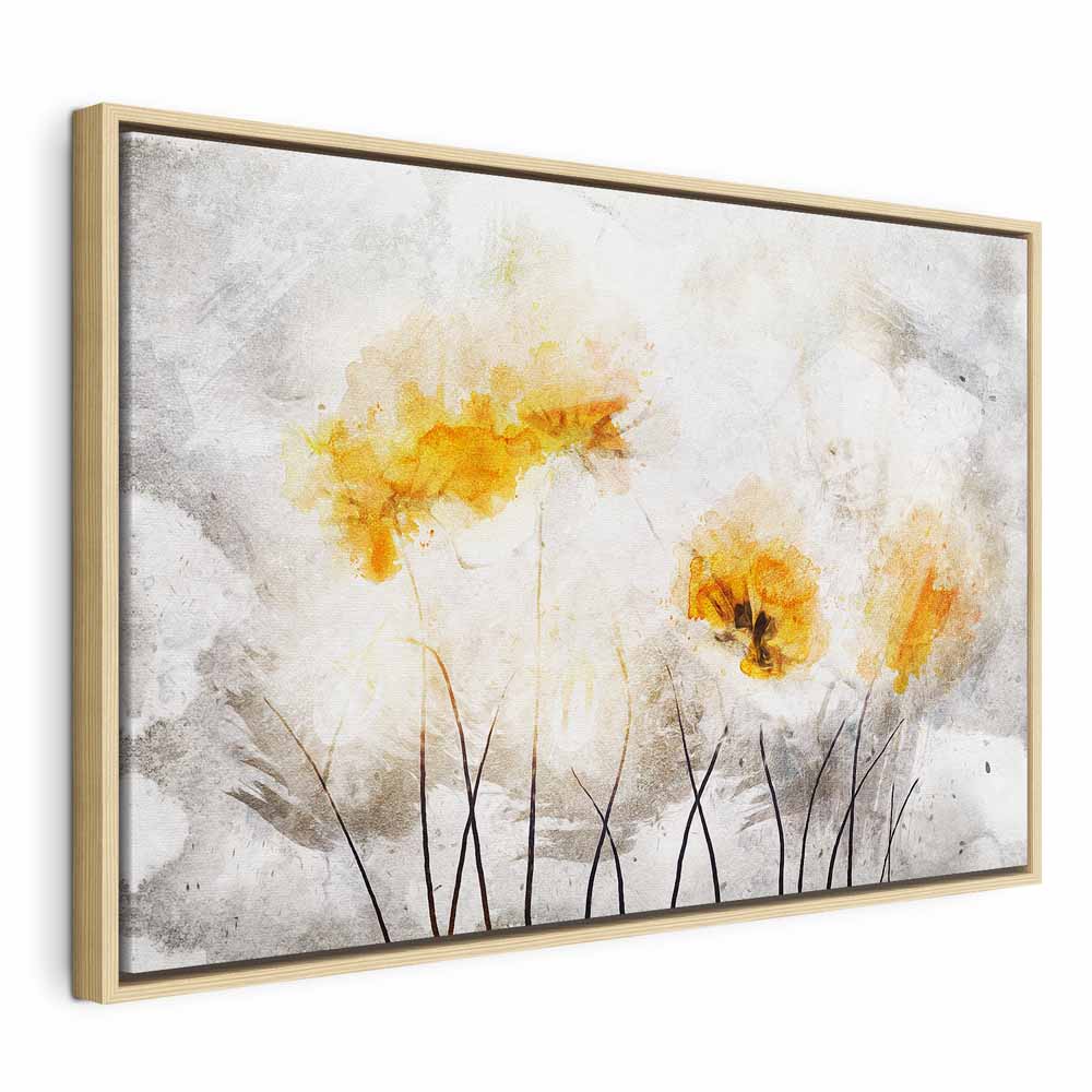 Floral Nature Texture Wide Canvas Print