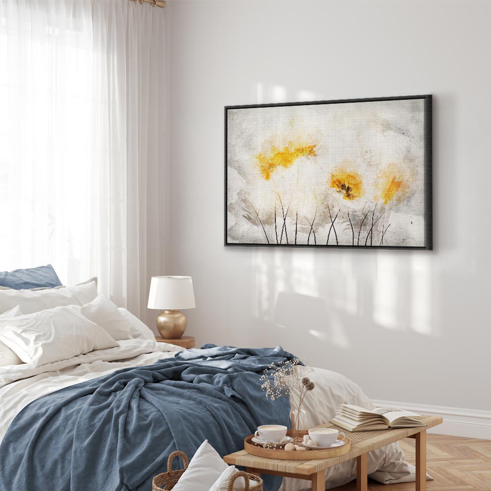Floral Nature Texture Wide Canvas Print