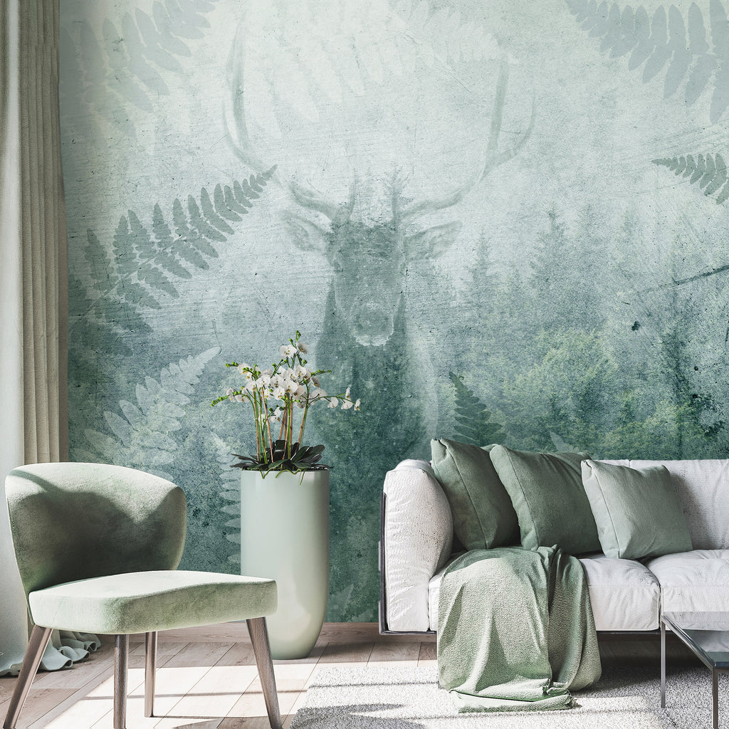 Wall Mural Deer in Ferns