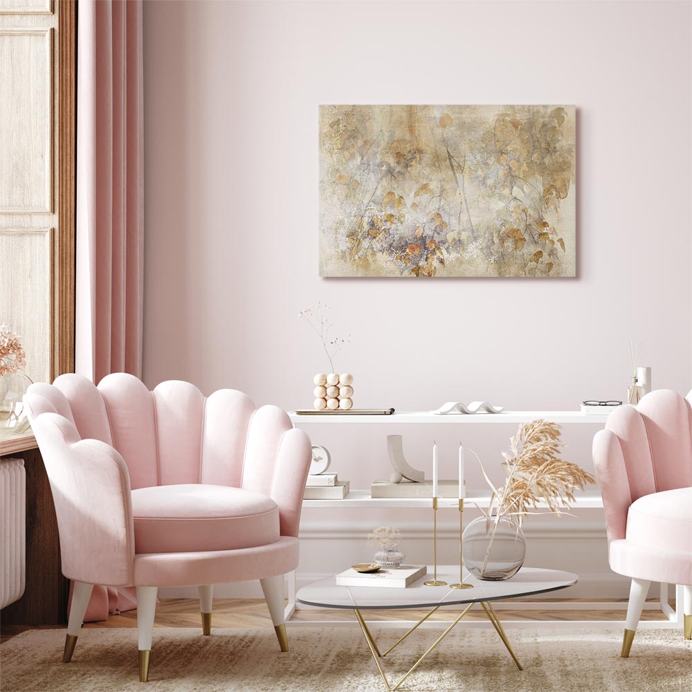 Watercolor Nature Leaves Texture Canvas Print