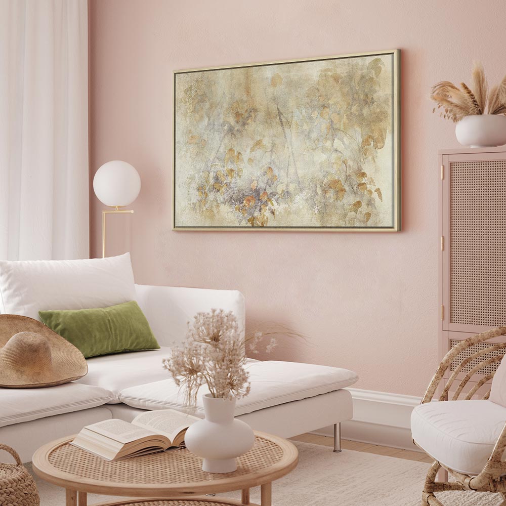 Watercolor Nature Leaves Texture Canvas Print